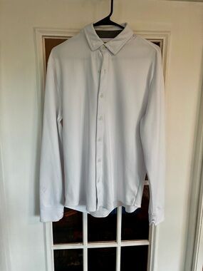 Twillory Men's White Long-Sleeve Button-Down Shirt